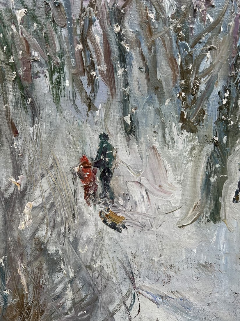 Oil painting It was snowing V. Mishurovsky - 6
