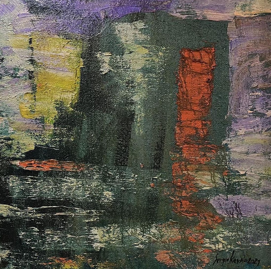 Oil painting Abstract reflection Serhiy Kovalev: Title: Oil painting Abstract reflection Serhiy Kovalev Description: NoGaller 15 *** ABOUT THIS PAINTING *** * TITLE: "Abstract reflection" * ARTISTS: Serhiy Kovalev * SIZE: 75x75 cm/'29.52x29.52 inche