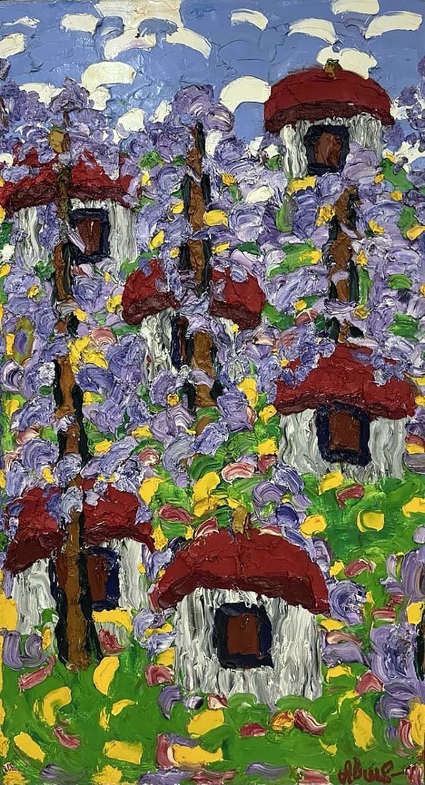 Oil painting Blooming spring Oleksiy Dakhnenko: Title: Oil painting Blooming spring Oleksiy Dakhnenko Description: NoGaller 19 *** ABOUT THIS PAINTING *** * TITLE: "Blooming spring" * ARTISTS: Oleksiy Dakhnenko * SIZE: 151x83 cm/'59.44x32.67 inches