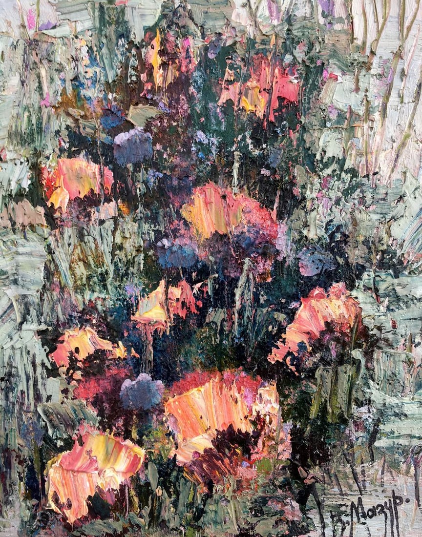 Abstract oil painting Wild tulips Mazur Vladimir - 2