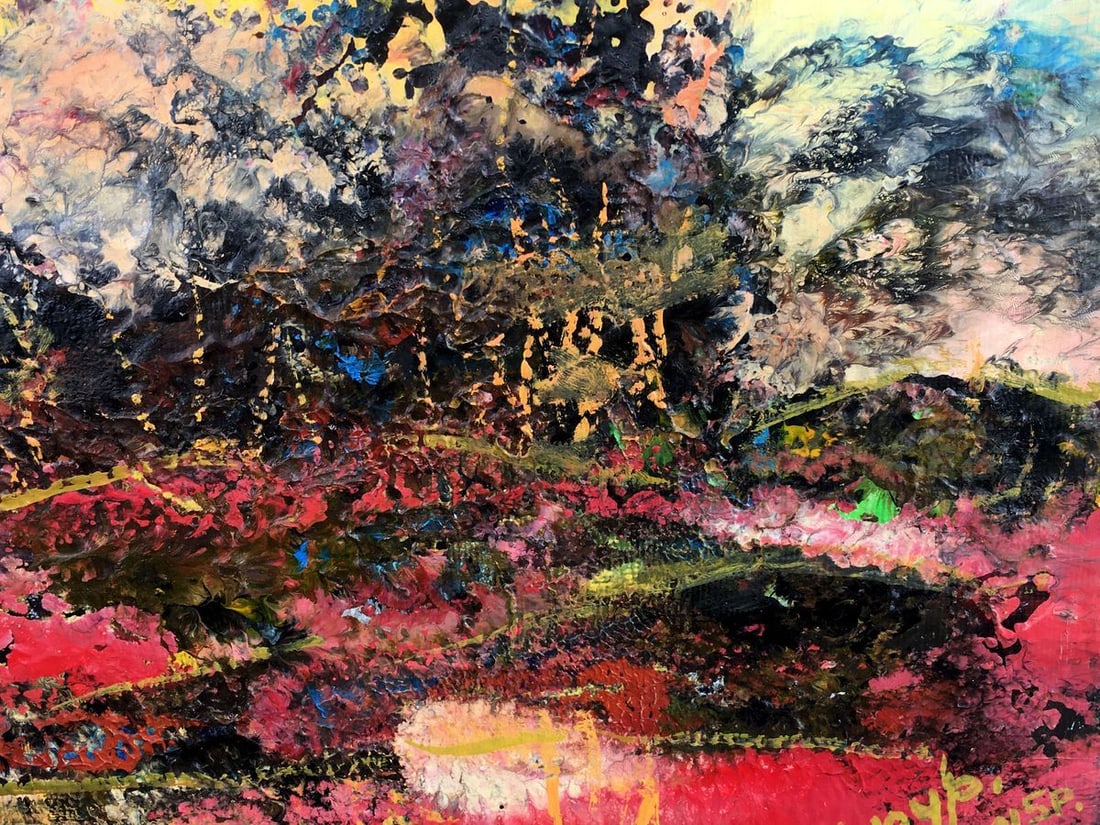 Abstract oil painting Pink silence Mazur Vladimir - 3