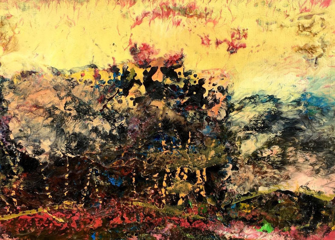 Abstract oil painting Pink silence Mazur Vladimir - 4