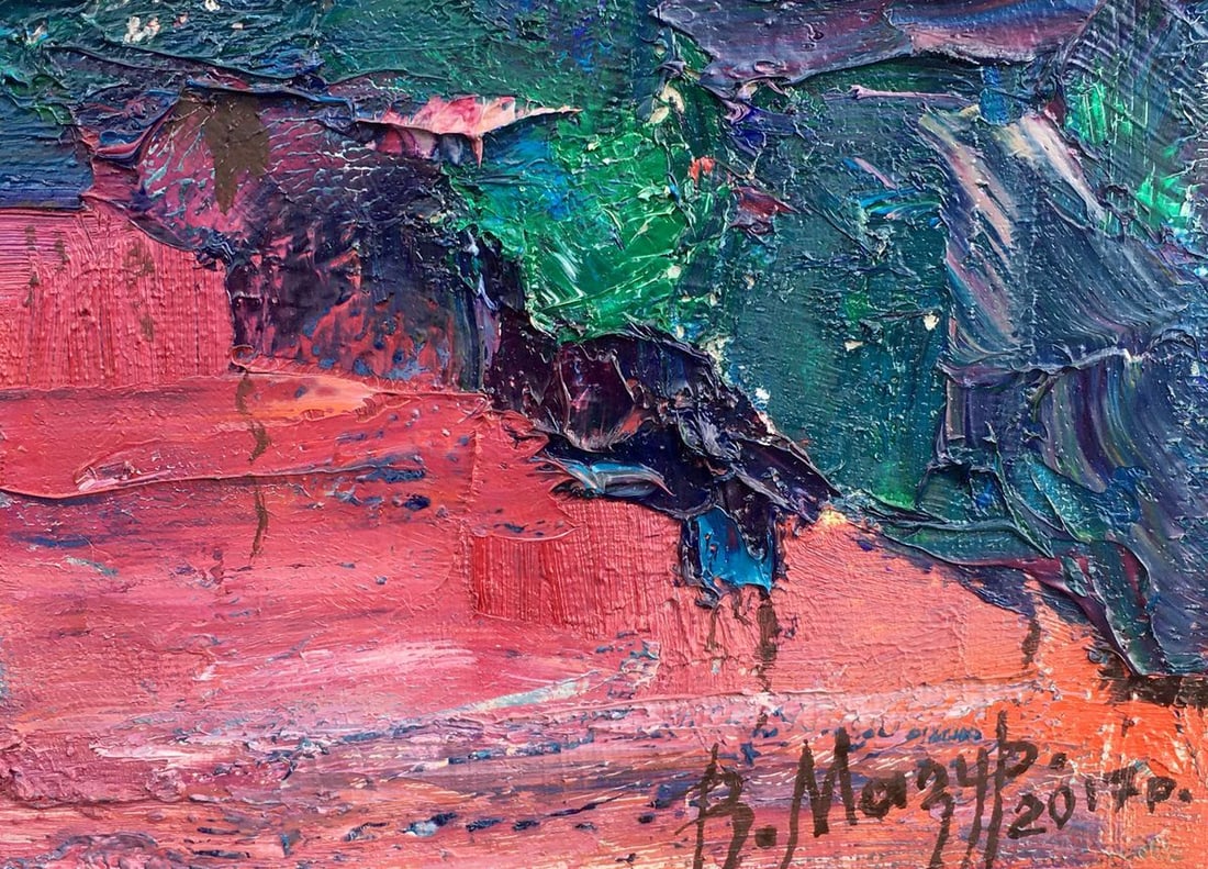 Abstract oil painting Evening sunset Mazur Vladimir - 2