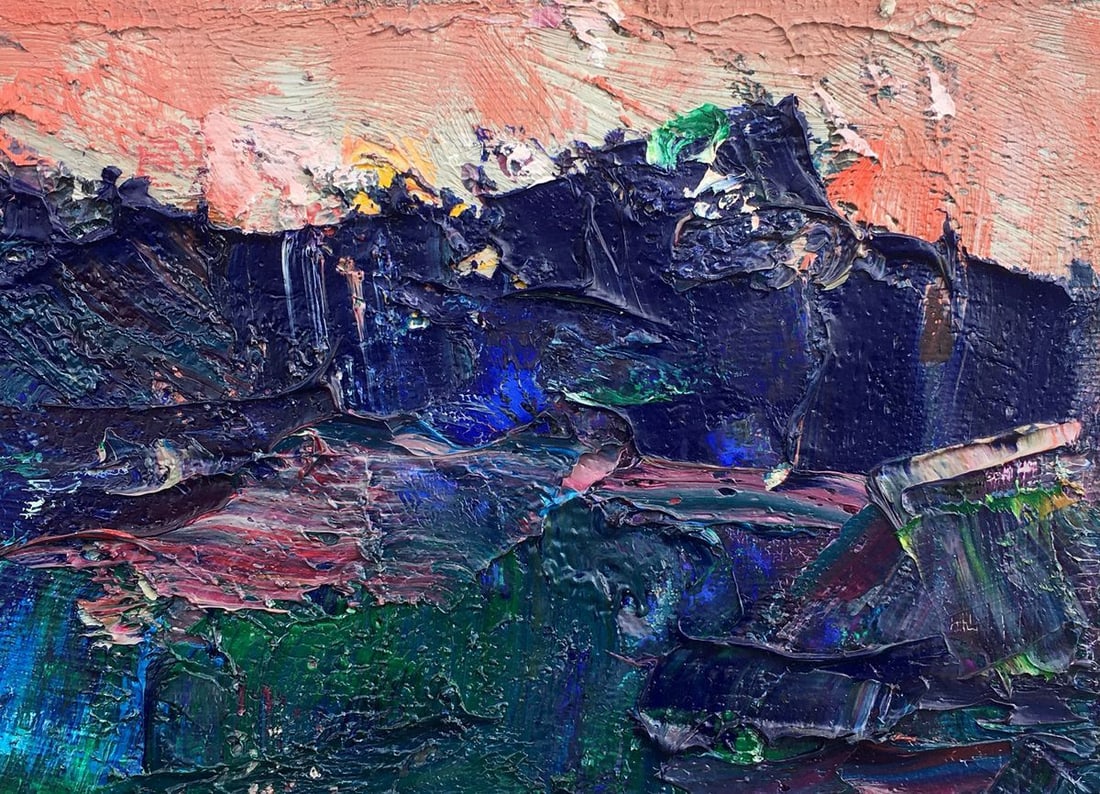 Abstract oil painting Evening sunset Mazur Vladimir - 4