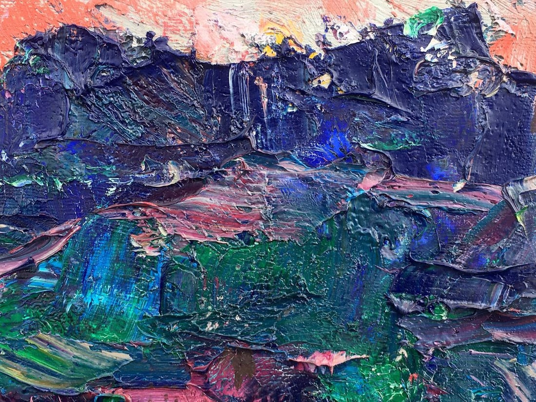 Abstract oil painting Evening sunset Mazur Vladimir - 5