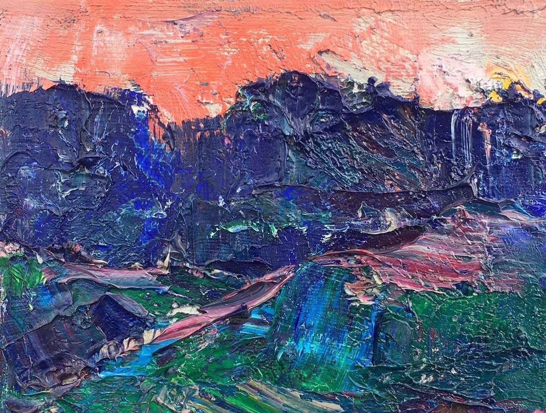 Abstract oil painting Evening sunset Mazur Vladimir - 7