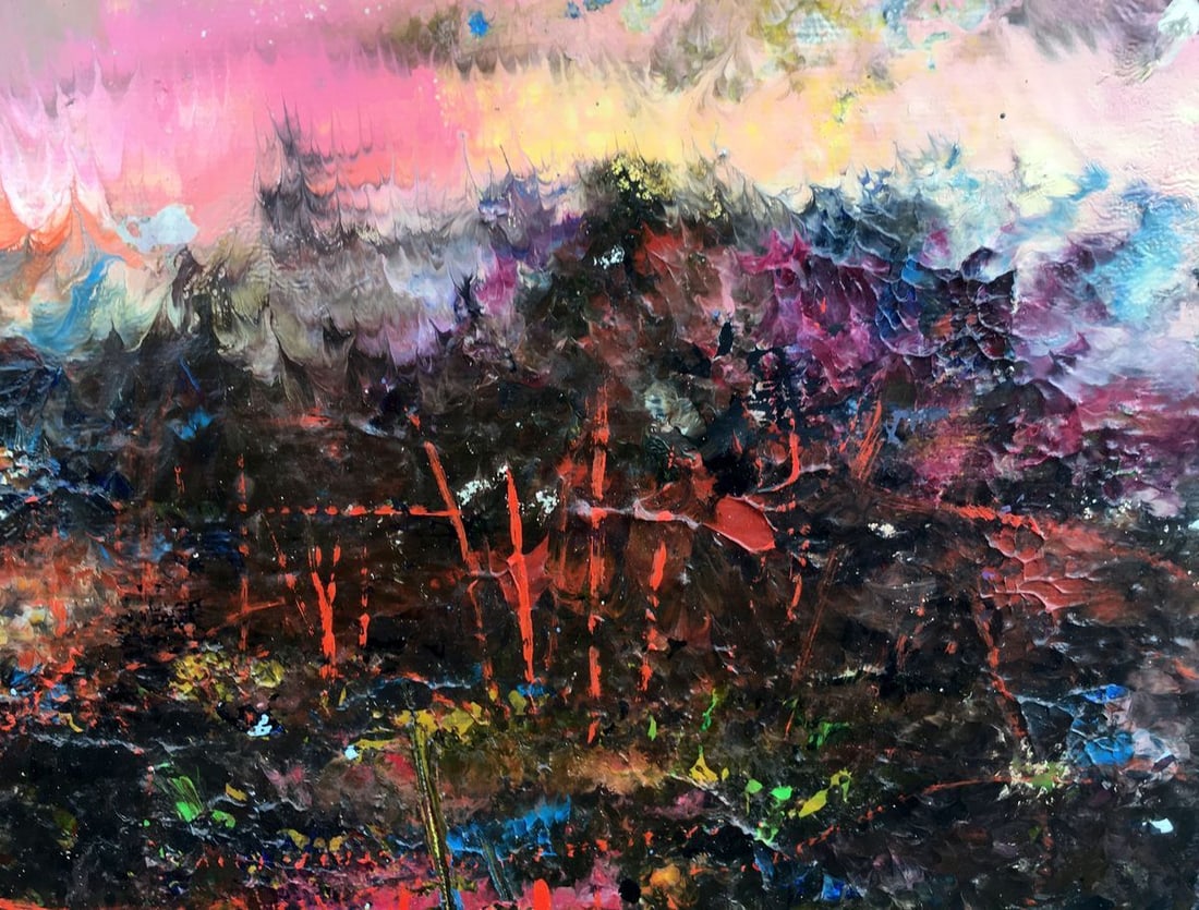 Abstract oil painting Warm evening Mazur Vladimir - 4