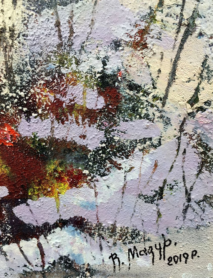 Abstract oil painting Snowdrops Mazur Vladimir - 2