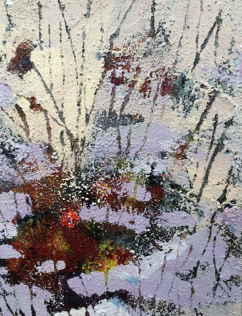 Abstract oil painting Snowdrops Mazur Vladimir - 3