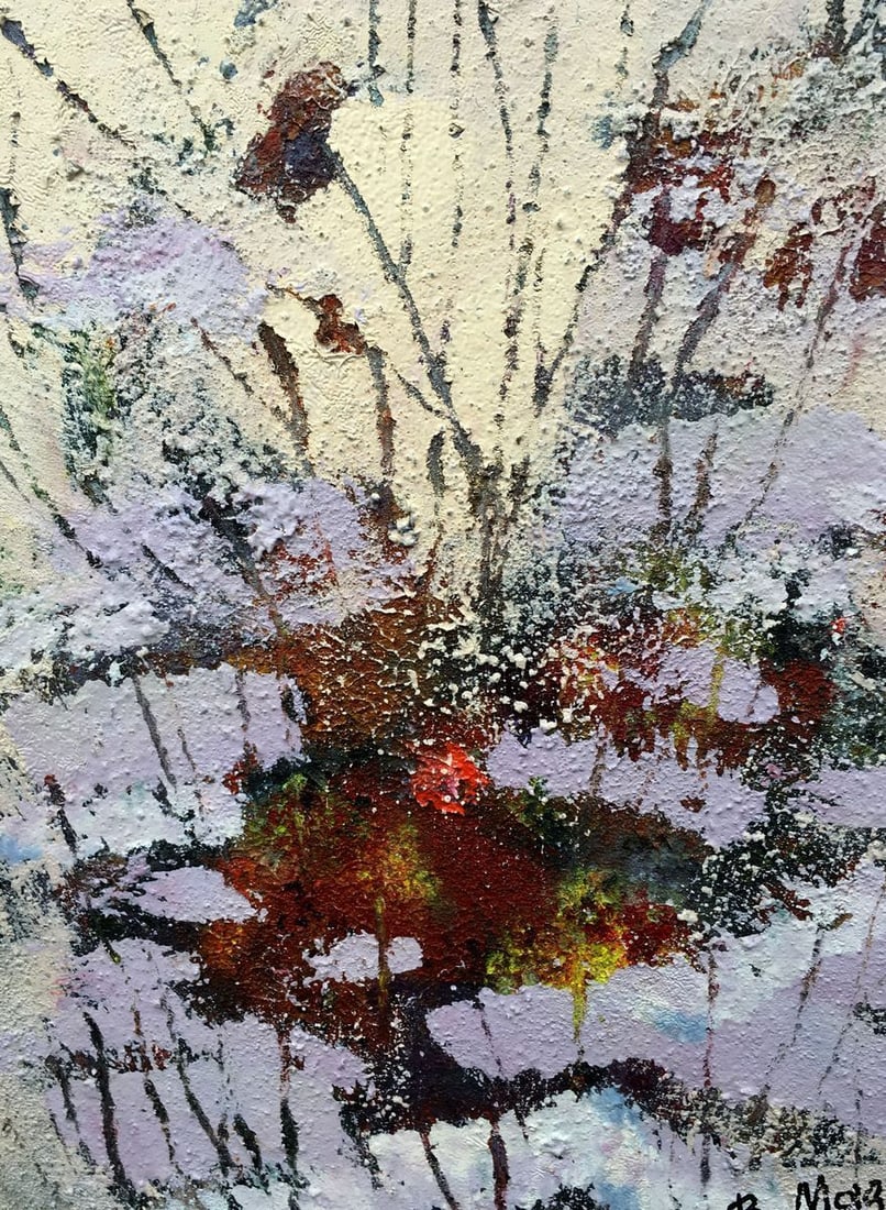 Abstract oil painting Snowdrops Mazur Vladimir - 4