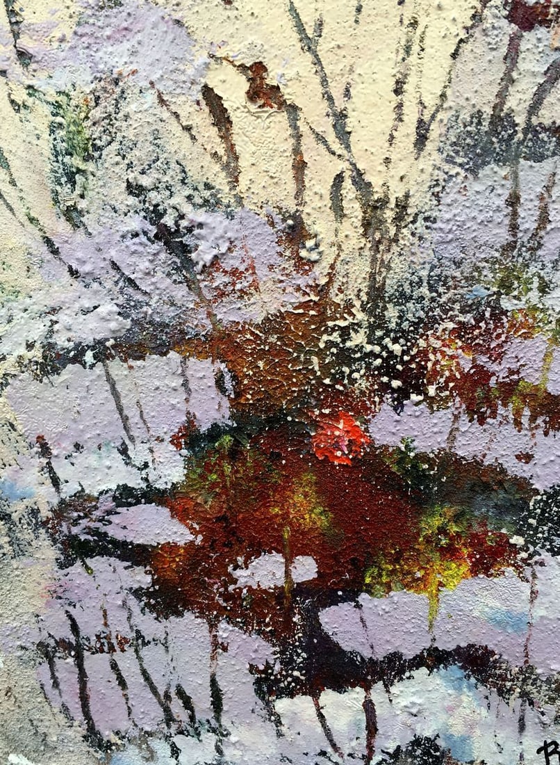 Abstract oil painting Snowdrops Mazur Vladimir - 6