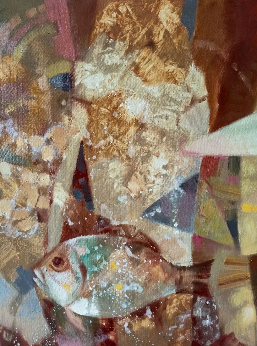 Abstract oil painting Soaring fish Anatoly Borisovich Tarabanov - 2