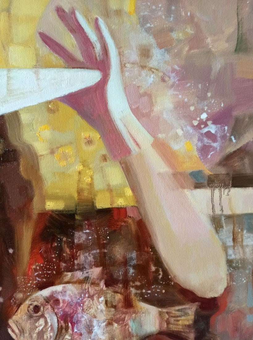 Abstract oil painting Soaring fish Anatoly Borisovich Tarabanov - 4