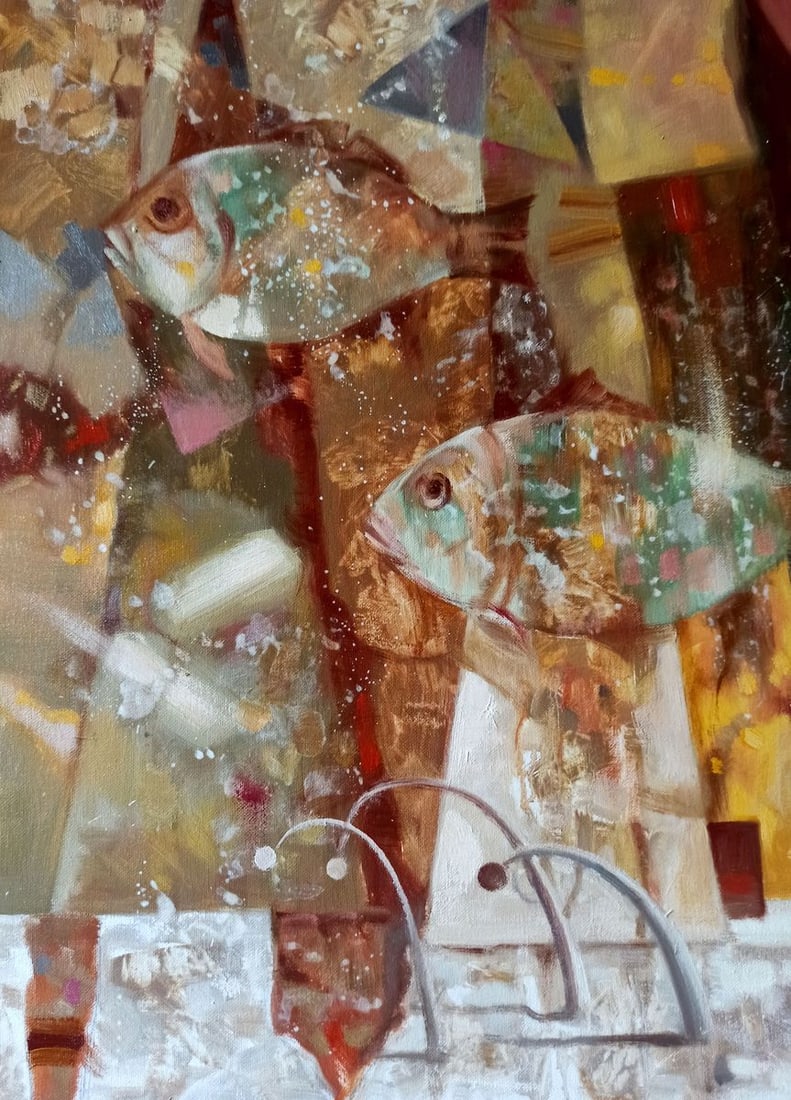 Abstract oil painting Soaring fish Anatoly Borisovich Tarabanov - 5