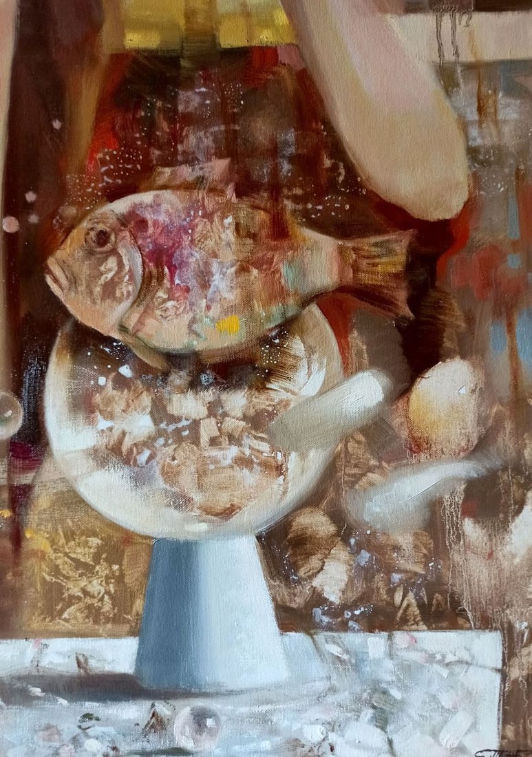 Abstract oil painting Soaring fish Anatoly Borisovich Tarabanov - 7