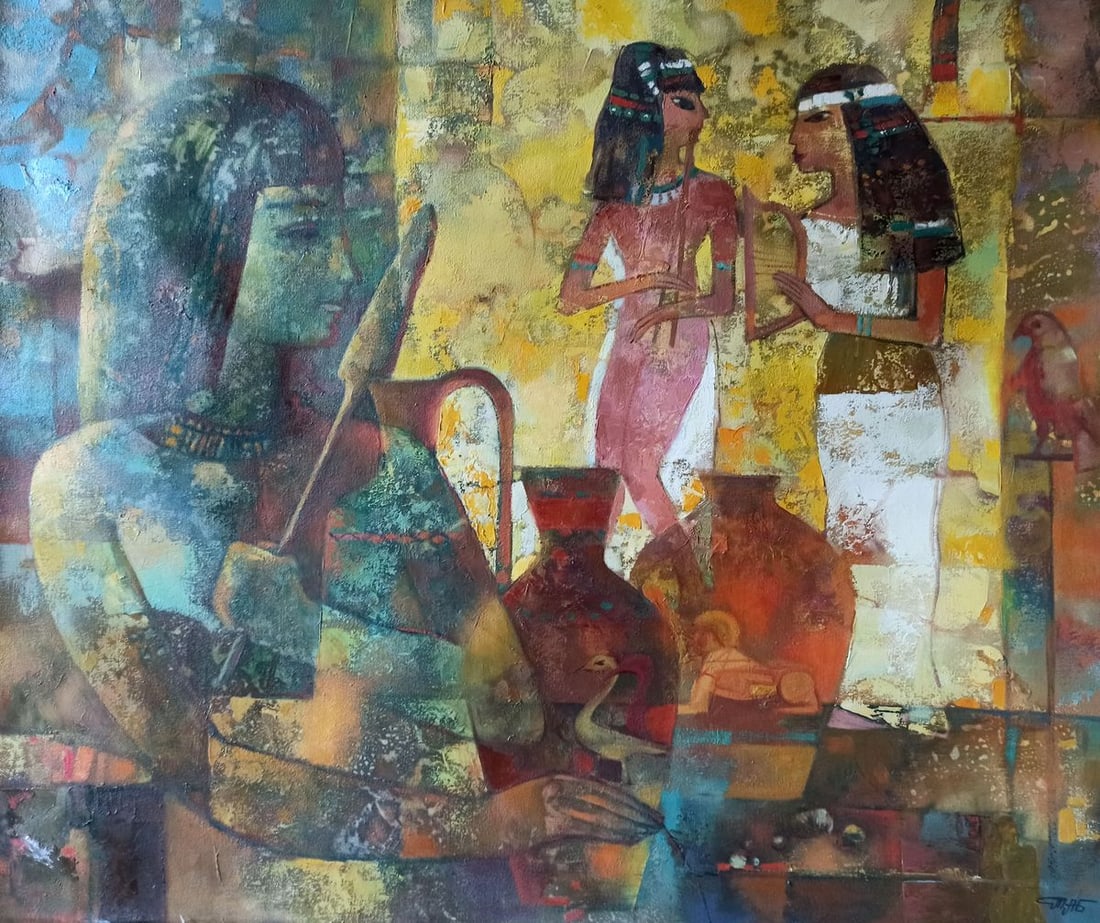 Abstract oil painting Gifts to Pharaoh Anatoly Borisovich Tarabanov (1 of 11)