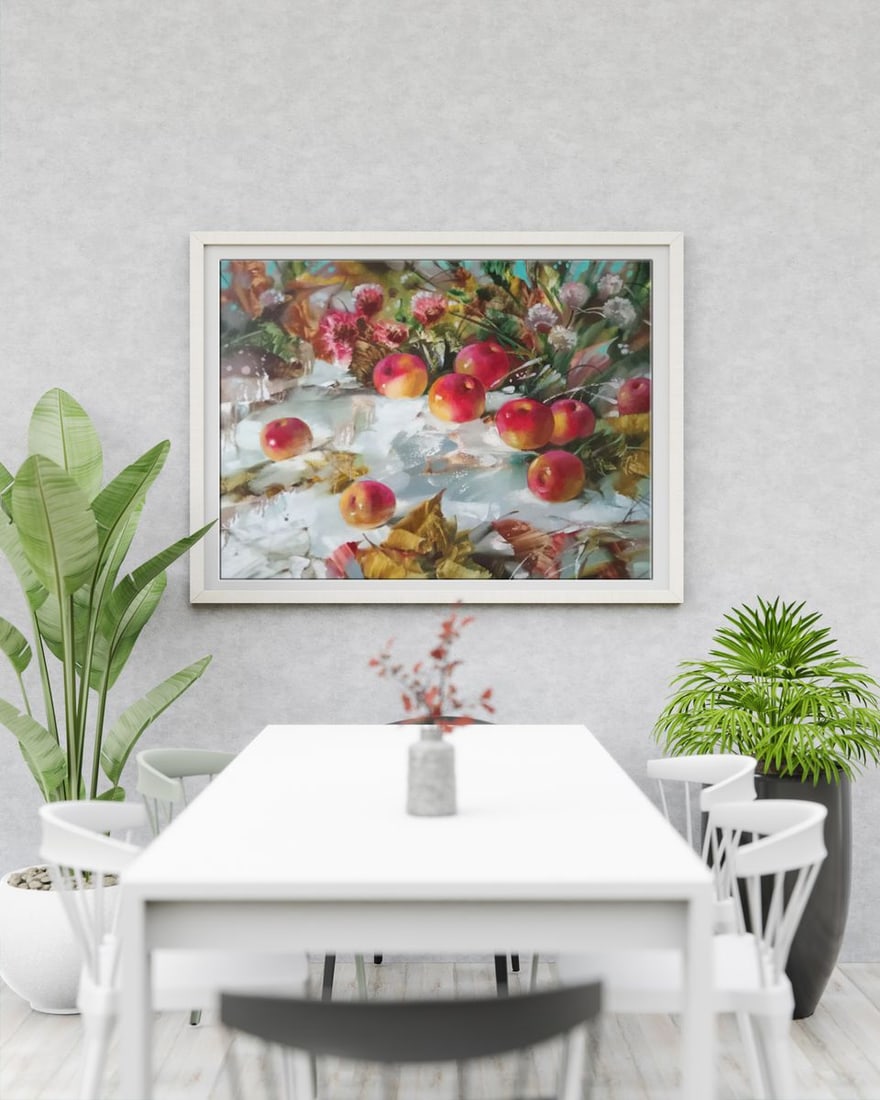 Oil painting apples in the snow Anatoly Borisovich Tarabanov - 2