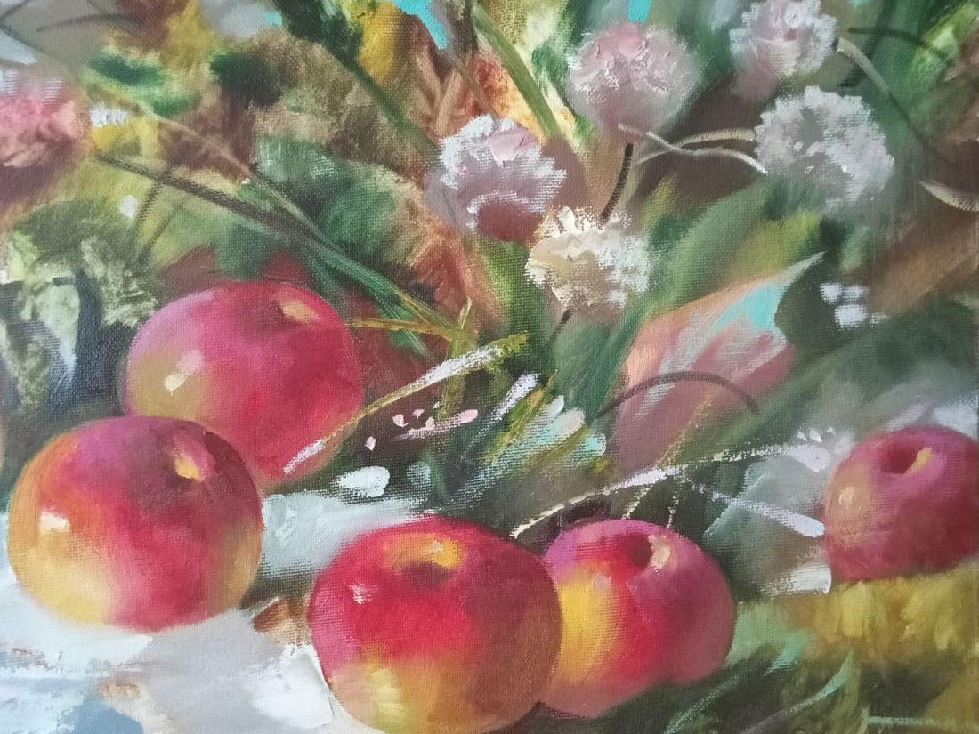 Oil painting apples in the snow Anatoly Borisovich Tarabanov - 4