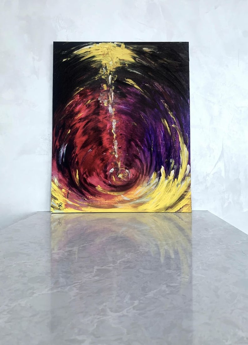Abstract acrylic painting Absorption Valeria Sign: Title: Abstract acrylic painting Absorption Valeria Sign Description: NoSign 9 *** ABOUT THIS PAINTING *** * TITLE: "Absorption" * ARTISTS: Valeria Sign * SIZE: 40x50 cm/'15.74x19.68 inches' *