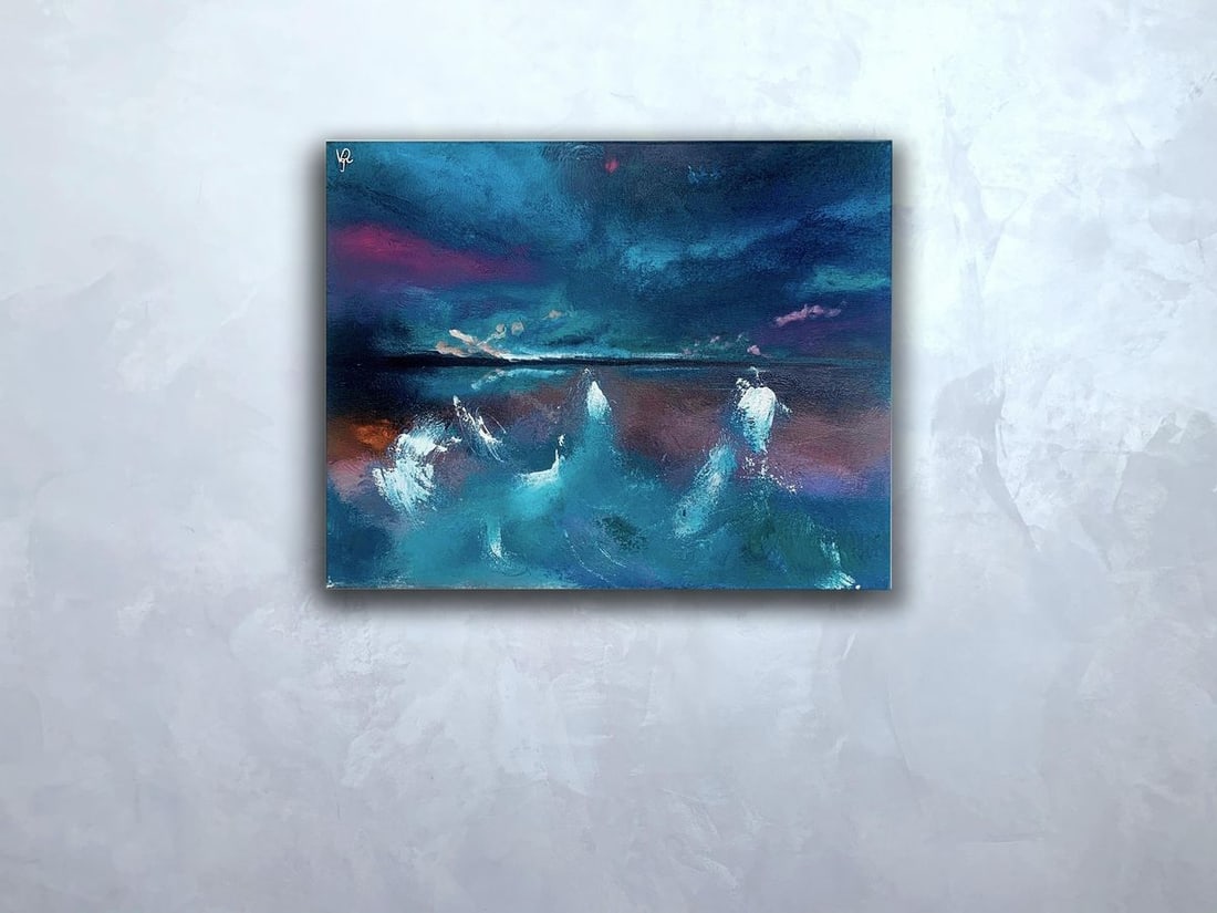 Abstract acrylic painting Colorful storm Valeria Sign: Title: Abstract acrylic painting Colorful storm Valeria Sign Description: NoSign 12 *** ABOUT THIS PAINTING *** * TITLE: "Colorful storm" * ARTISTS: Valeria Sign * SIZE: 40x50 cm/'15.74x19.68 inches'