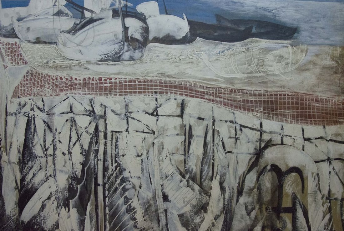 Abstract oil painting House by the shore Zebek Nelli Petrovna - 6