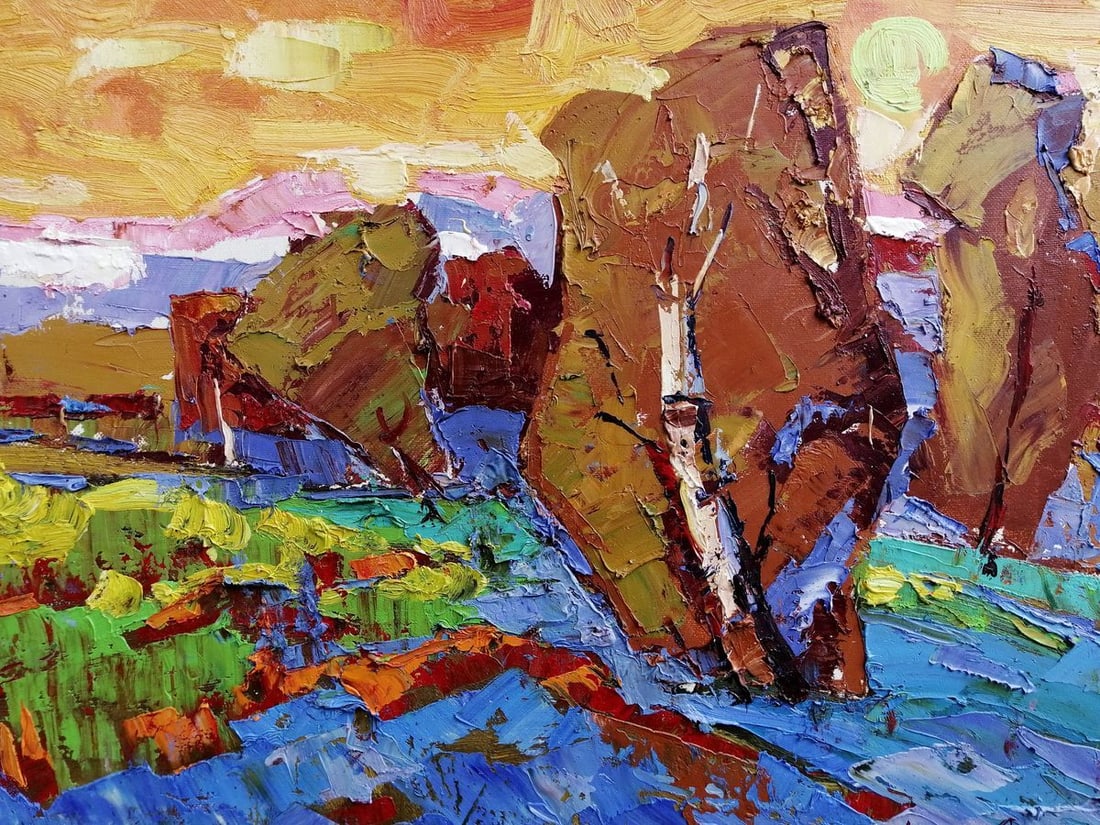 Oil painting Evening sunset Kalenyuk Alex - 2