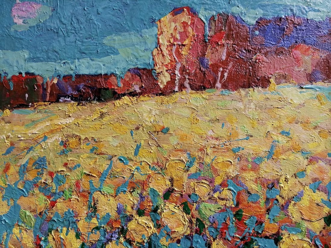 Oil painting Sunflower field Kalenyuk Alex - 7
