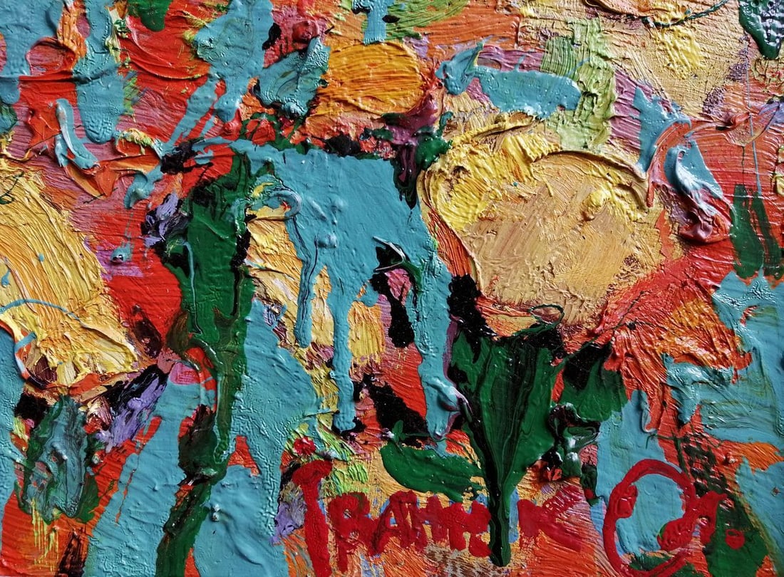 Oil painting Sunflower field Kalenyuk Alex - 8