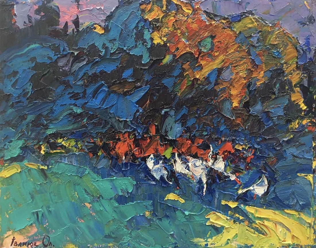 Oil painting Autumn twilight Kalenyuk Alex: Title: Oil painting Autumn twilight Kalenyuk Alex Description: NoKalen 229 *** ABOUT THIS PAINTING *** * TITLE: "Autumn twilight" * ARTISTS: Kalenyuk Alex * SIZE: 40x50 cm/'15.74x19.68 inches' *