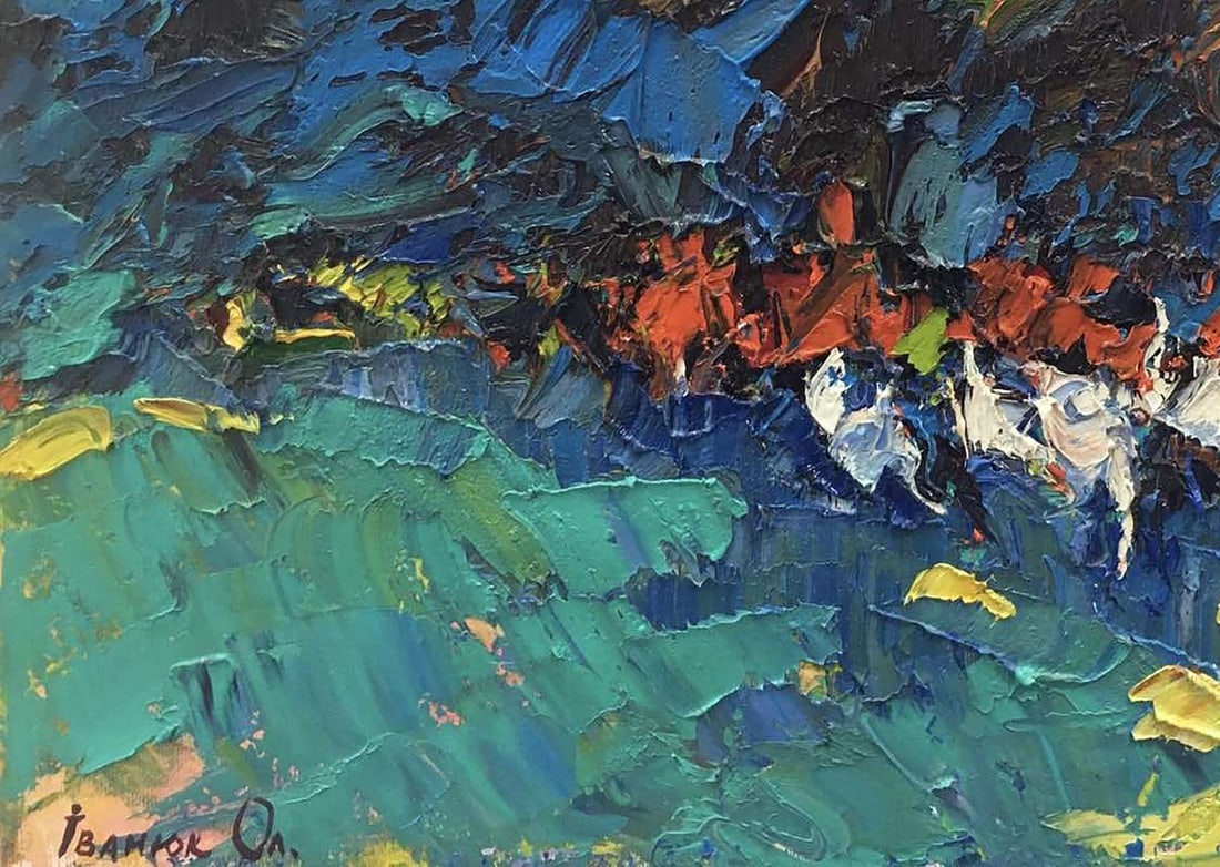 Oil painting Autumn twilight Kalenyuk Alex - 4