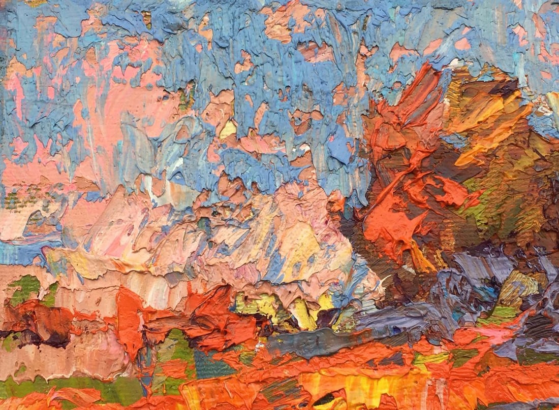 Oil painting Crimson stubble Kalenyuk Alex - 4