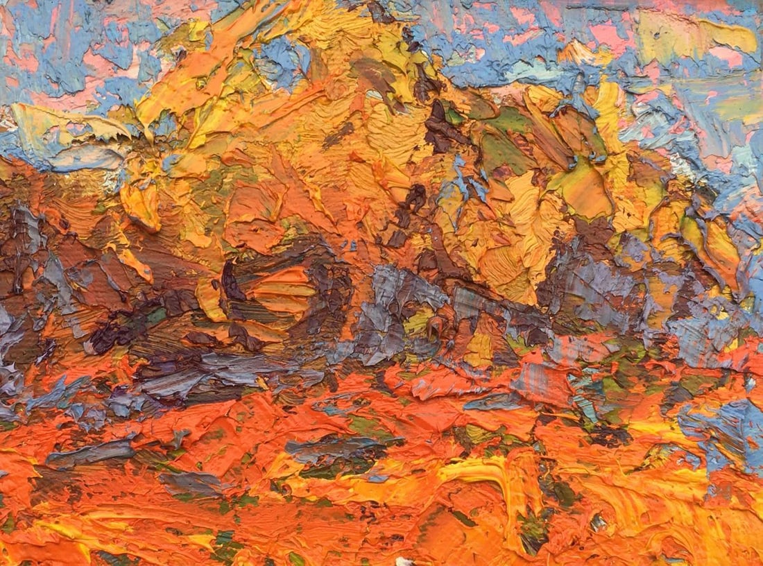 Oil painting Crimson stubble Kalenyuk Alex - 5