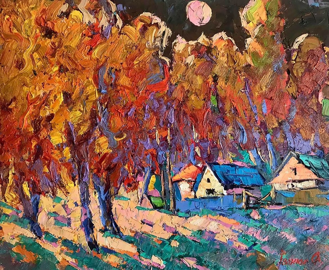 Oil painting Evening glow Kalenyuk Alex (1 of 6)