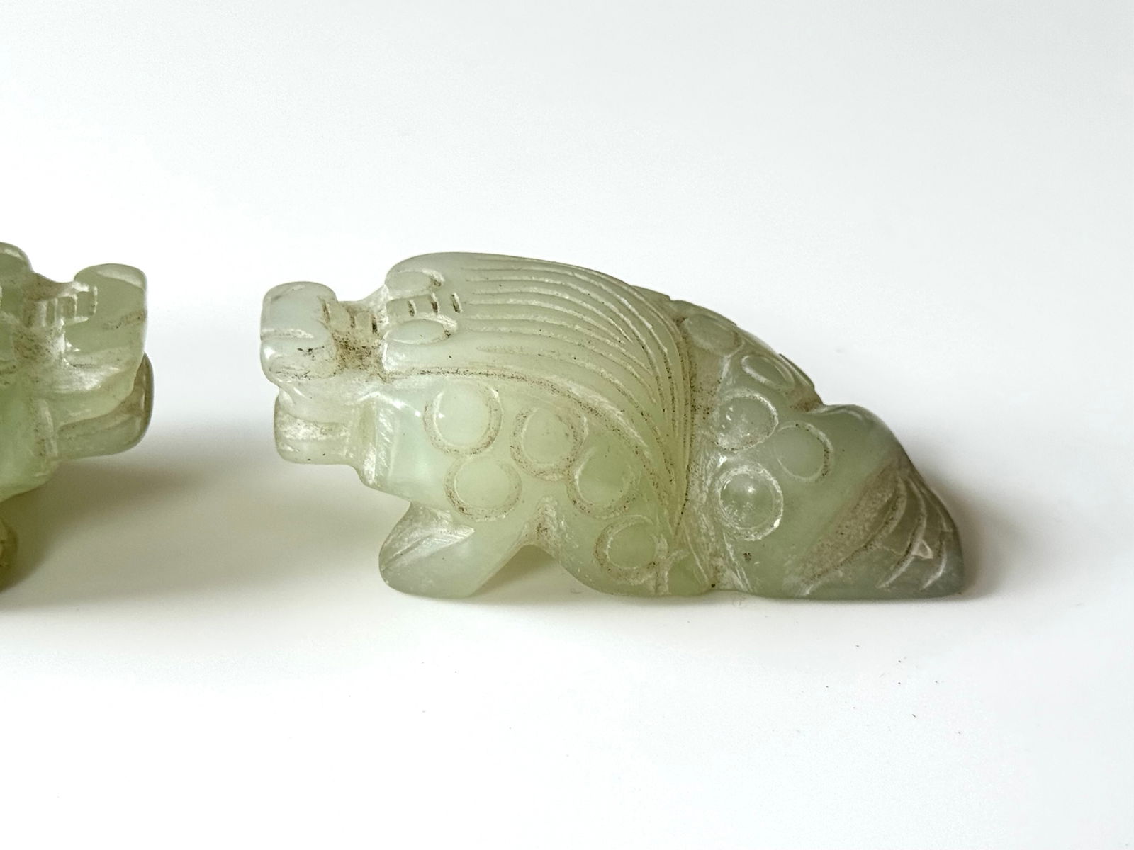 Jade pair Foo dogs - China - 4