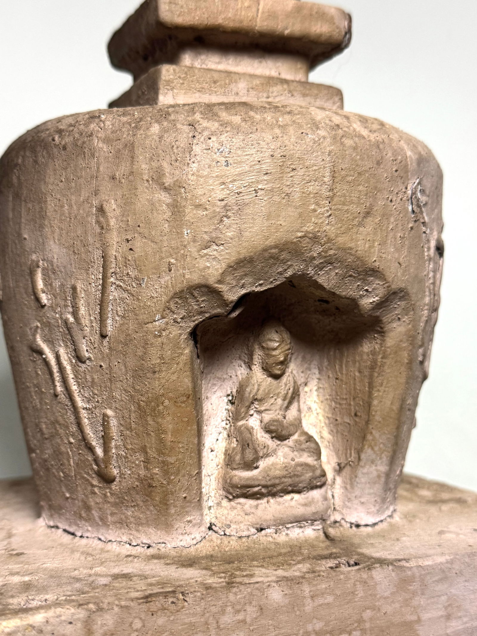 Antique Wooden Burmese Stupa - 2