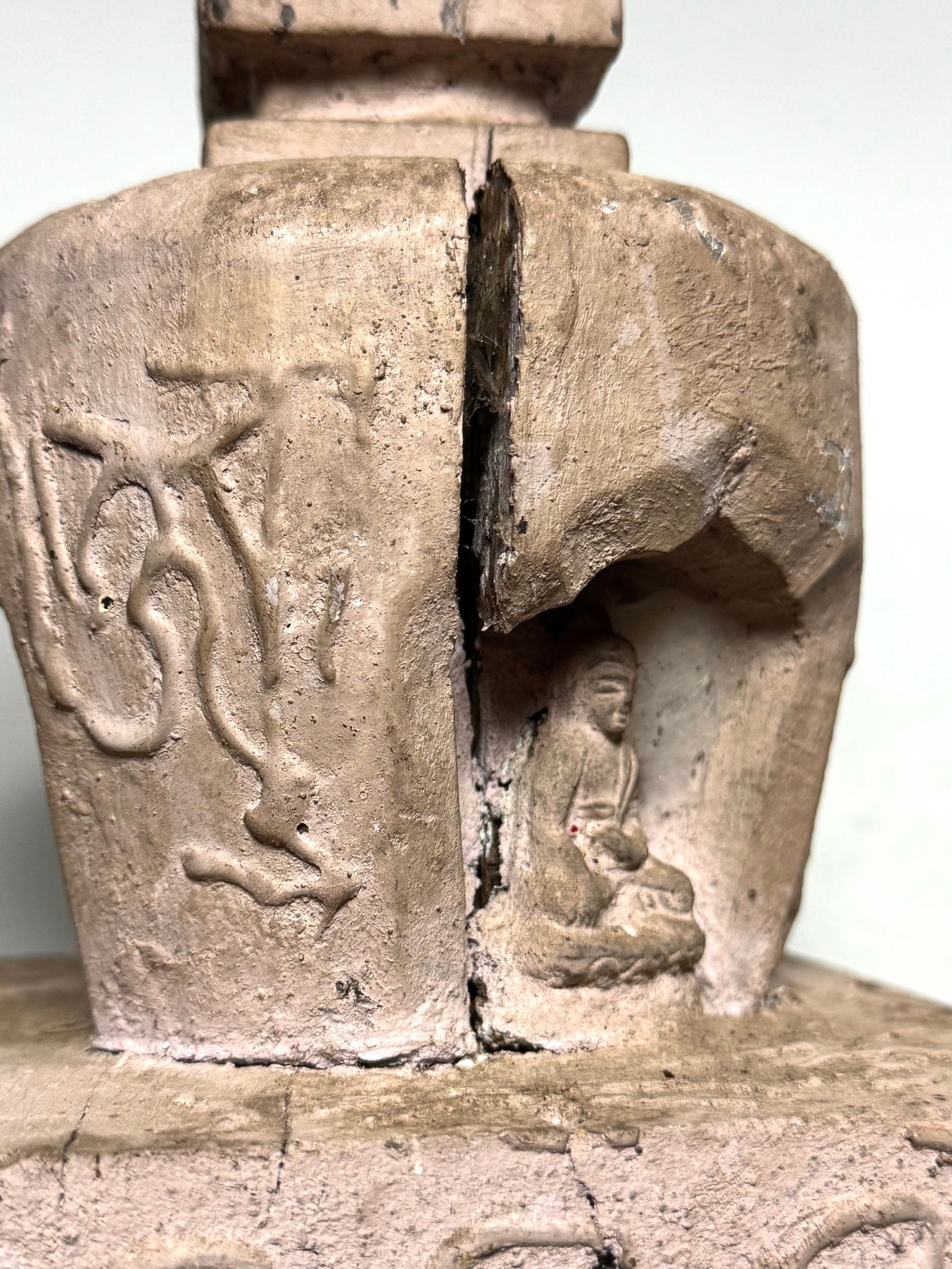 Antique Wooden Burmese Stupa - 3