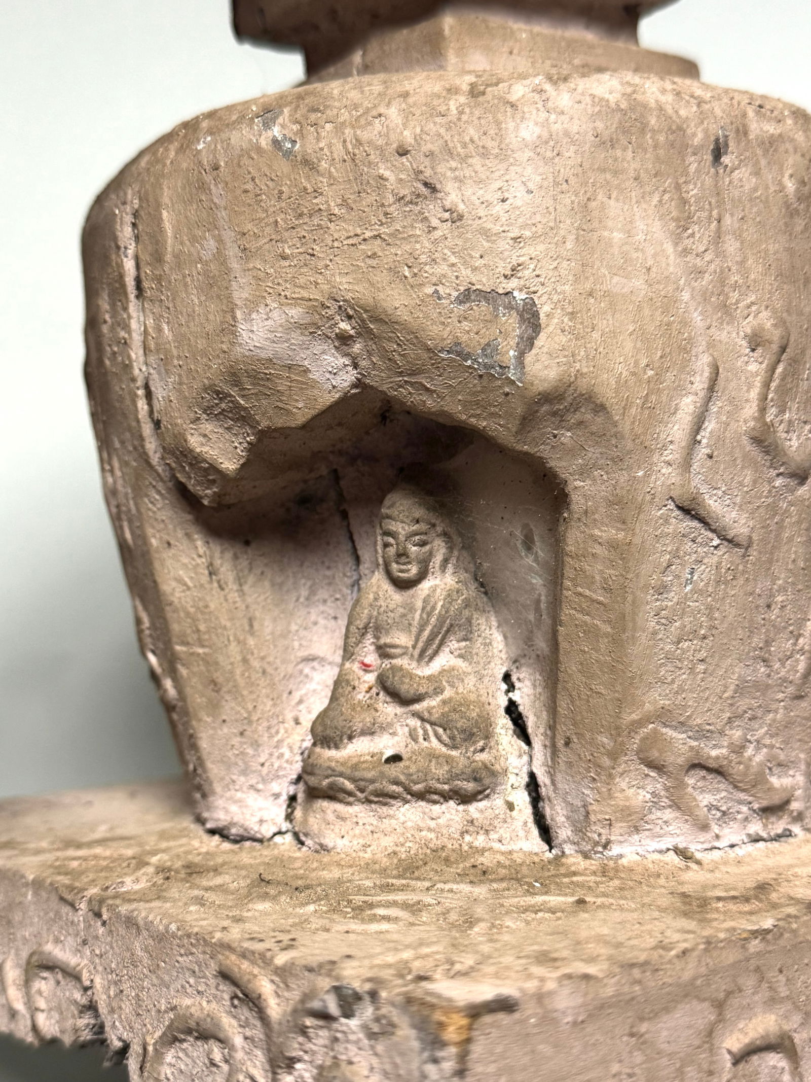 Antique Wooden Burmese Stupa - 4