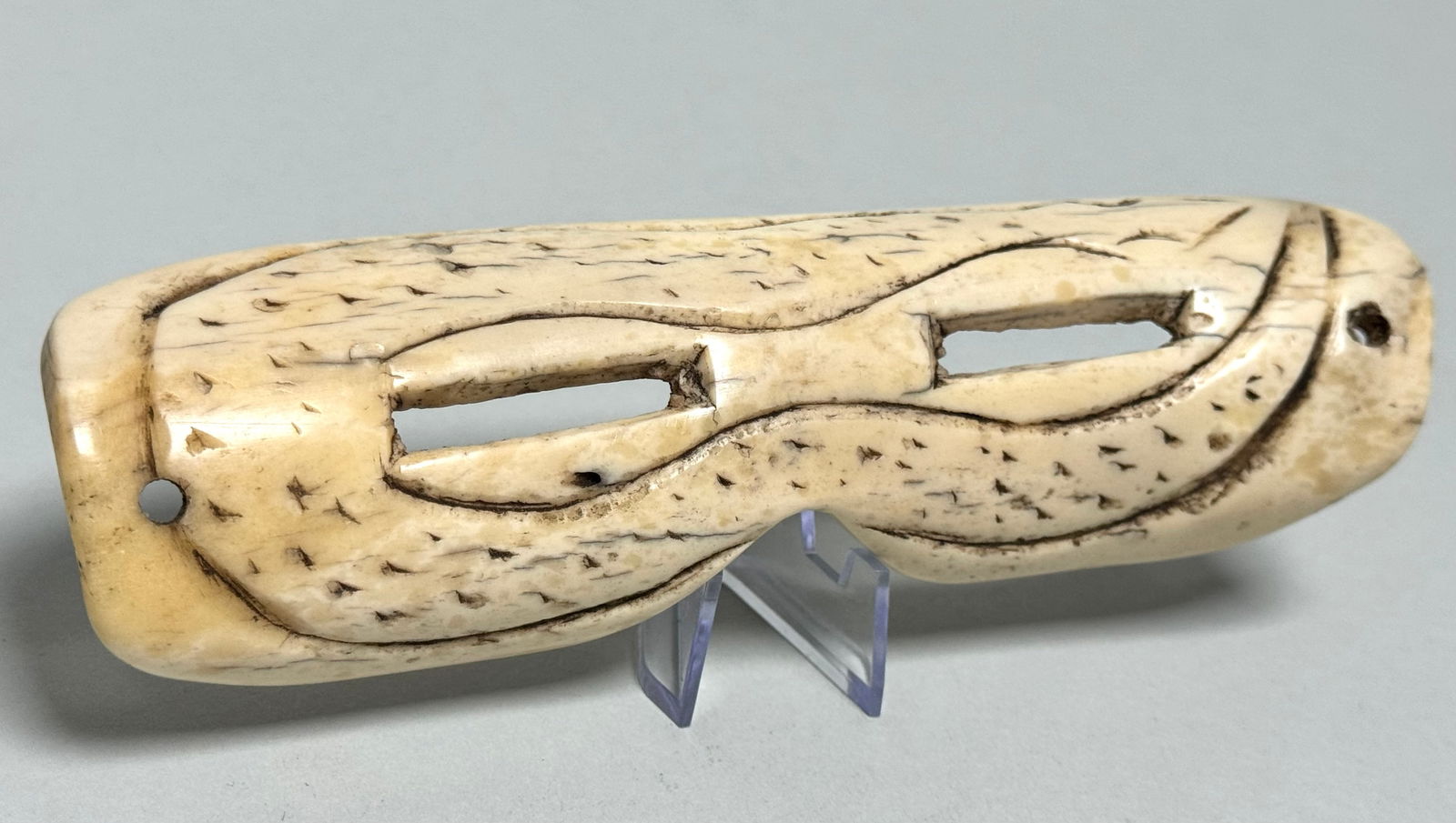 Eskimo Snow goggles - Bone - INUIT - Alaska - 3