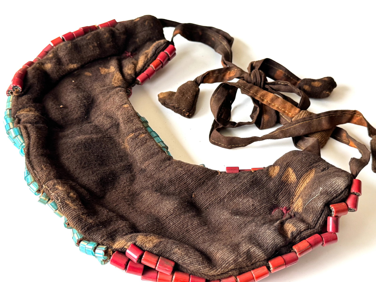 Antique Tibetan Perak Breastplate: Cornelian beads, Turquoise, Shells, gemstone, Kashmir, Jewelry - 17