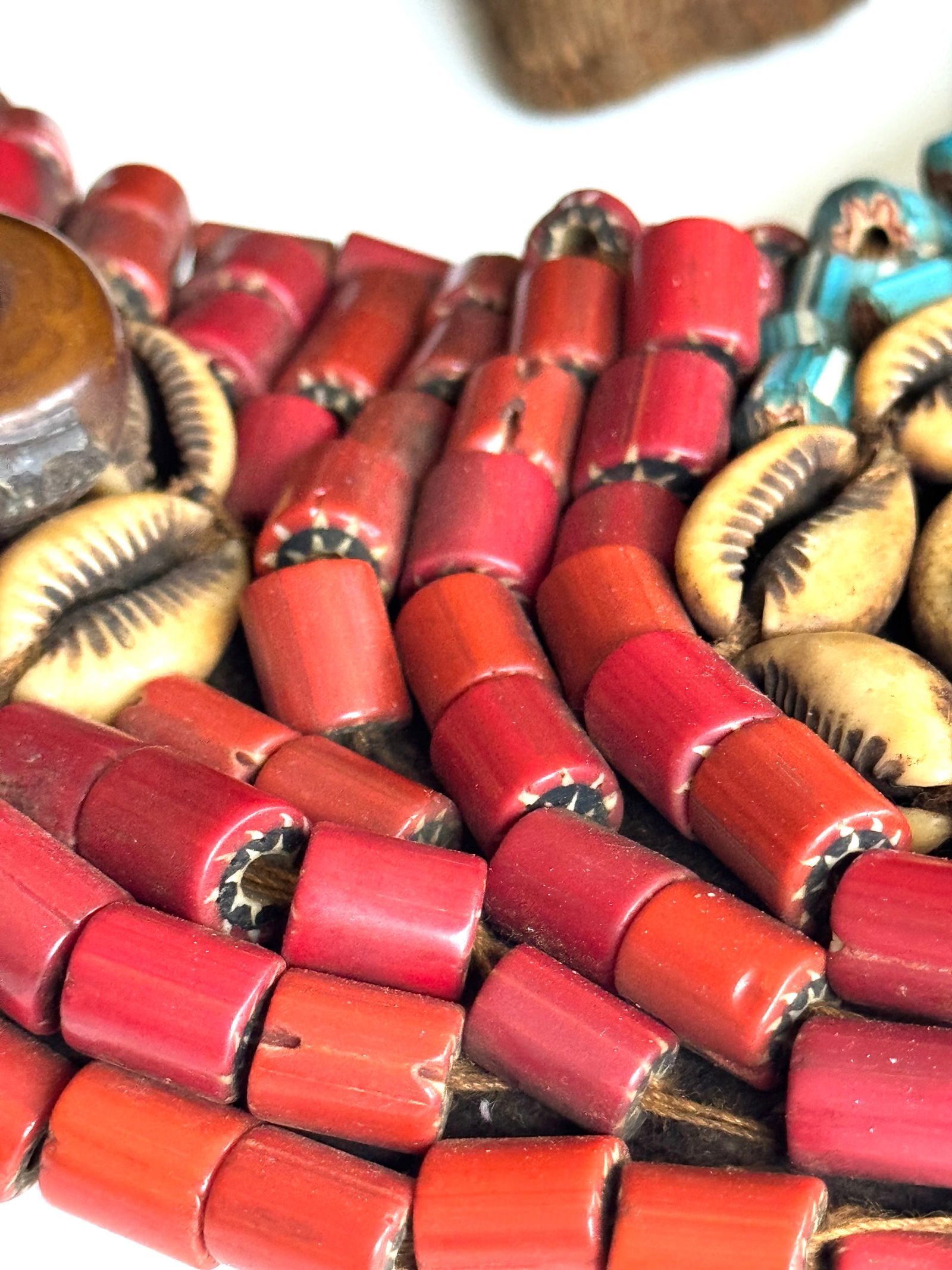 Antique Tibetan Perak Breastplate: Cornelian beads, Turquoise, Shells, gemstone, Kashmir, Jewelry - 9