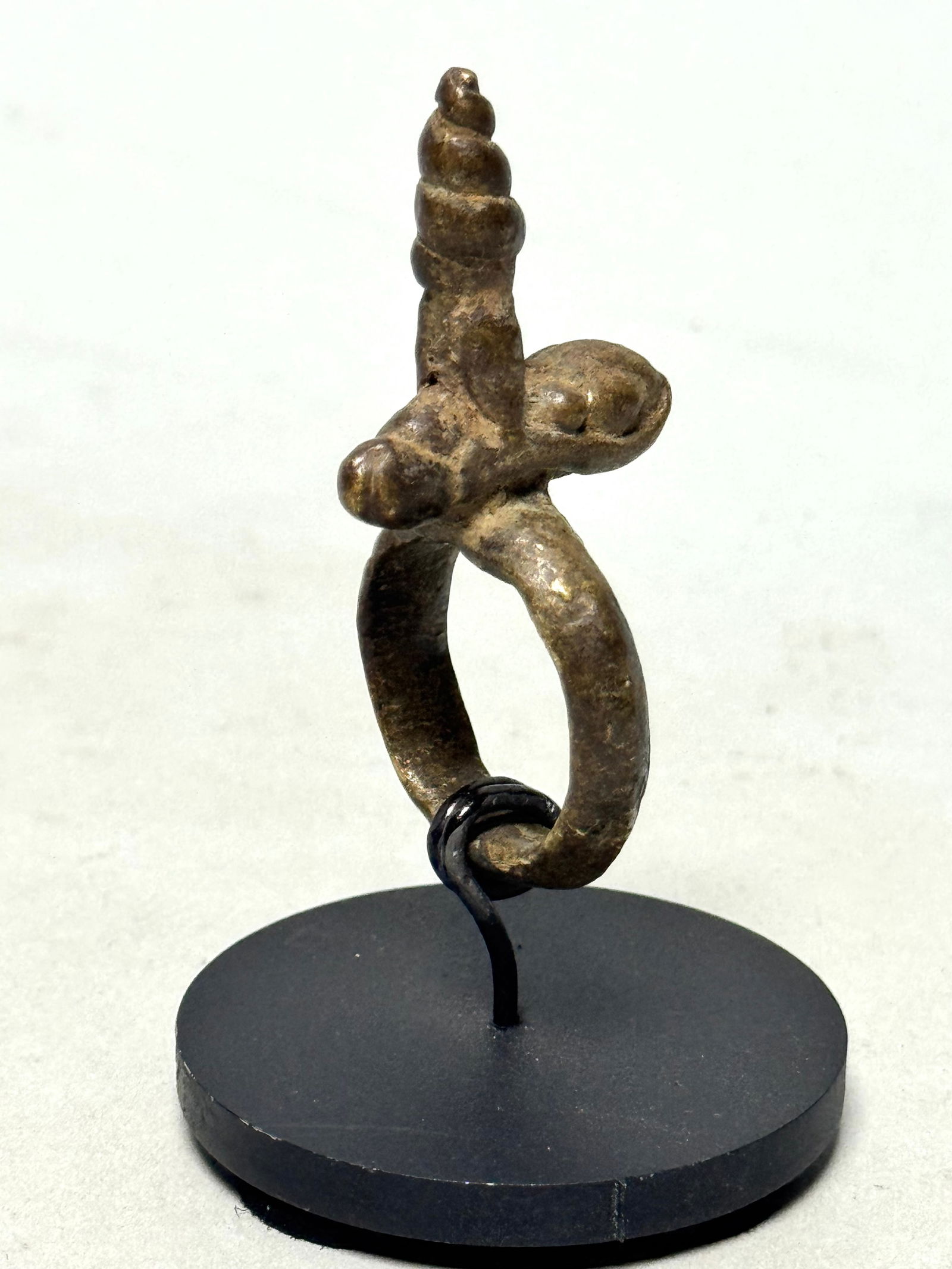 Bague Sao ring bronze - Africa incl stand - 6