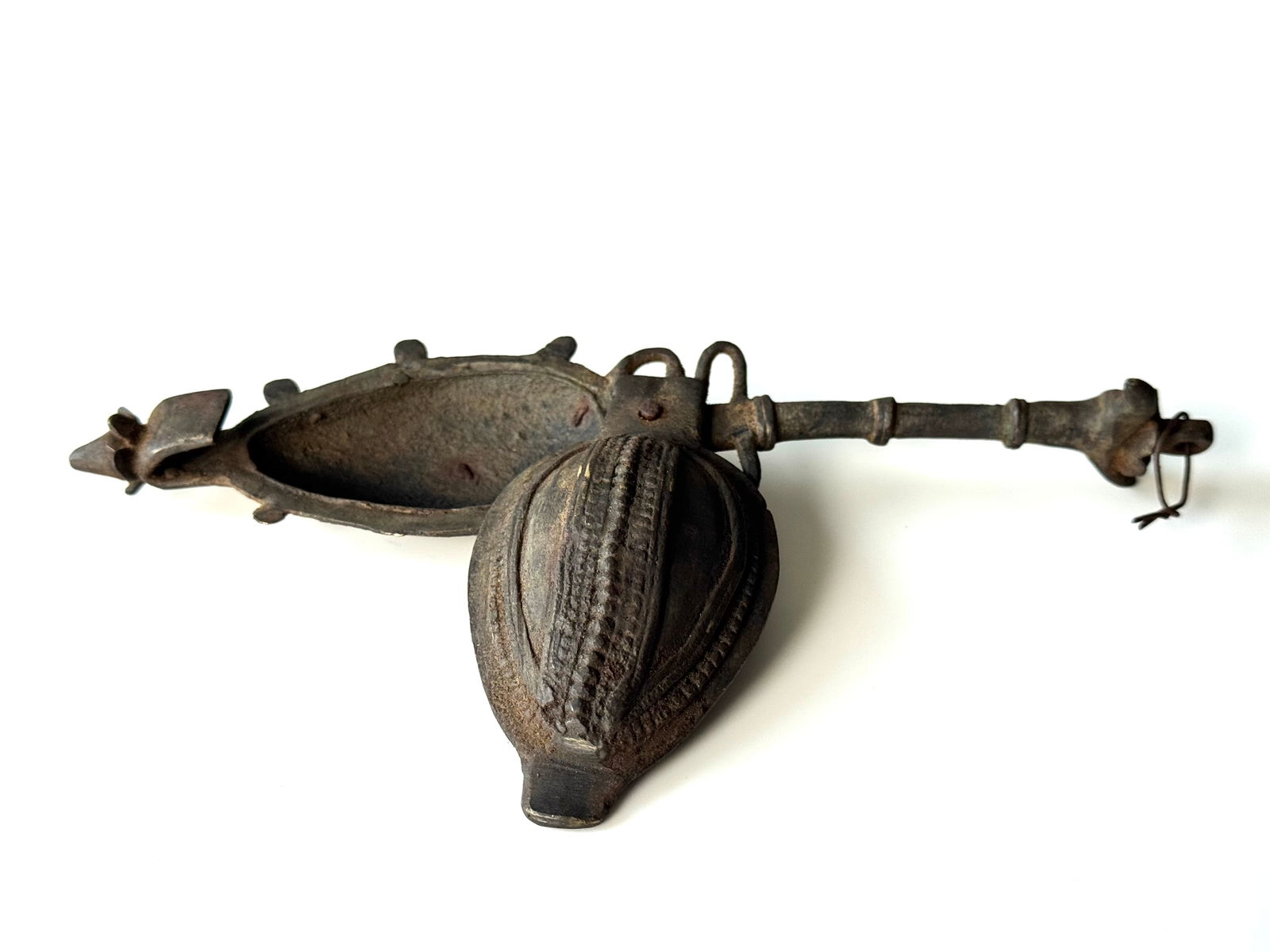 Antique Indian Bronze Ajal Kohl Container - 10