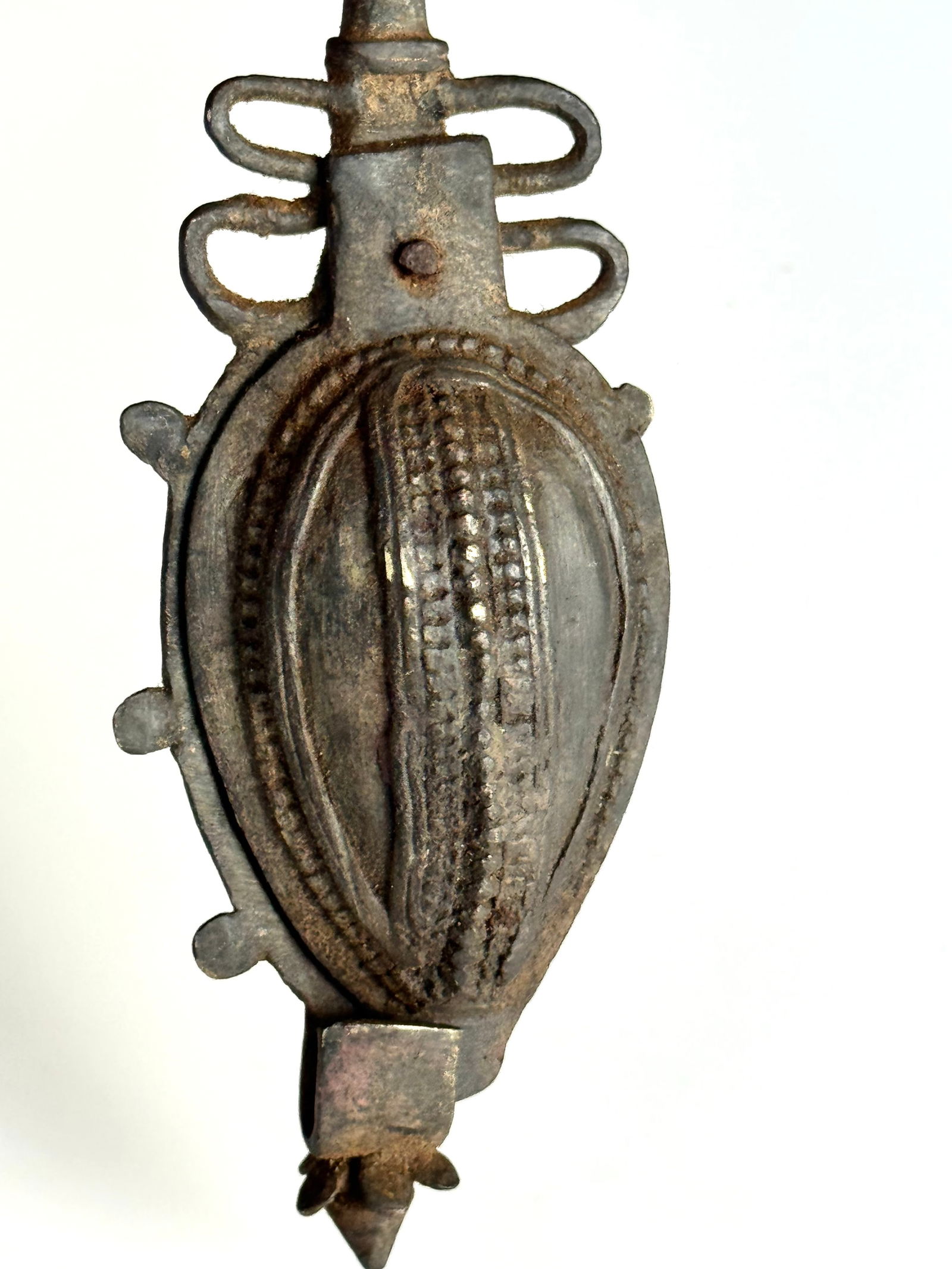 Antique Indian Bronze Ajal Kohl Container - 5