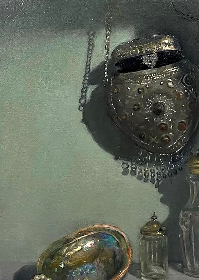 Oil painting Still life with Pearl and Glass Annam Butt - 2