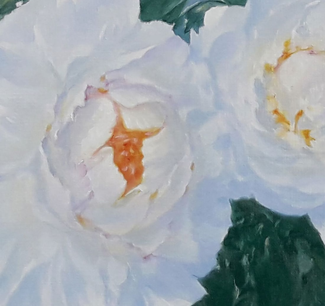 Oil painting White peonies Vasily Korkishko - 7