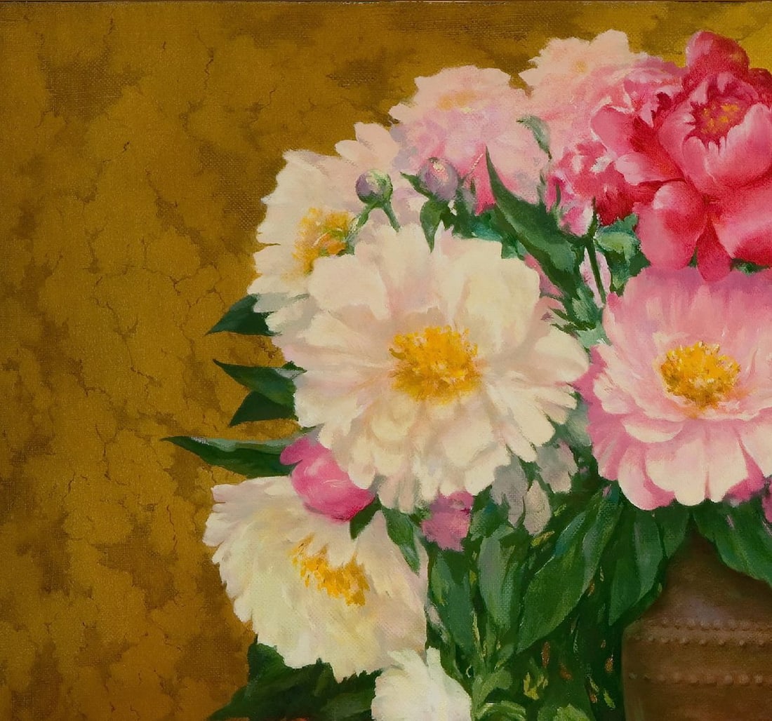 Oil painting Still life on a red tablecloth Vasily Korkishko - 4