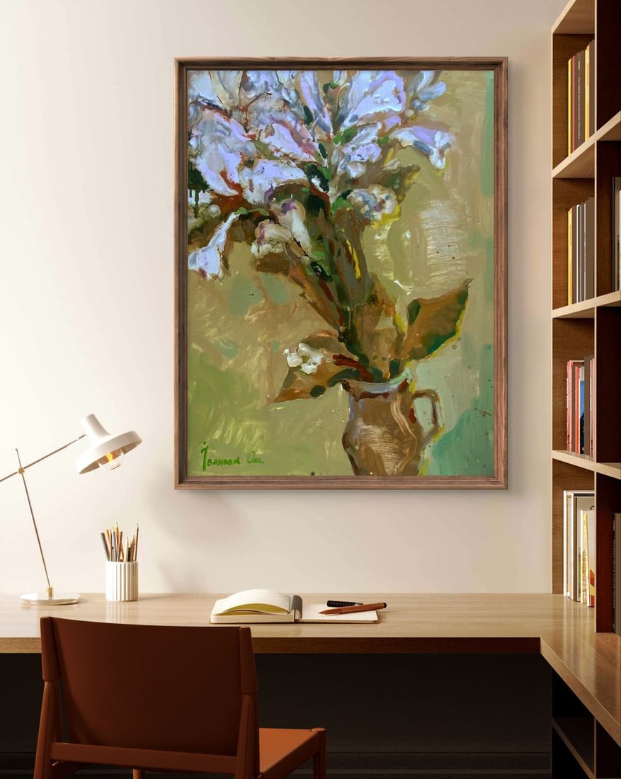 Oil painting Flowers in a jar Oksana Ivanyuk - 2