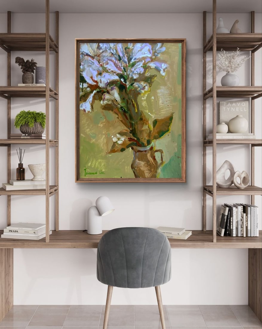 Oil painting Flowers in a jar Oksana Ivanyuk - 3