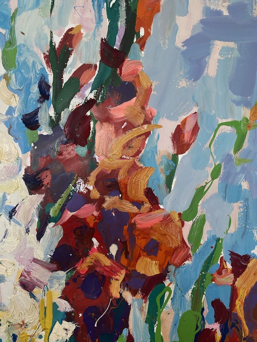 Oil painting Summer gladiolus Oksana Ivanyuk - 5