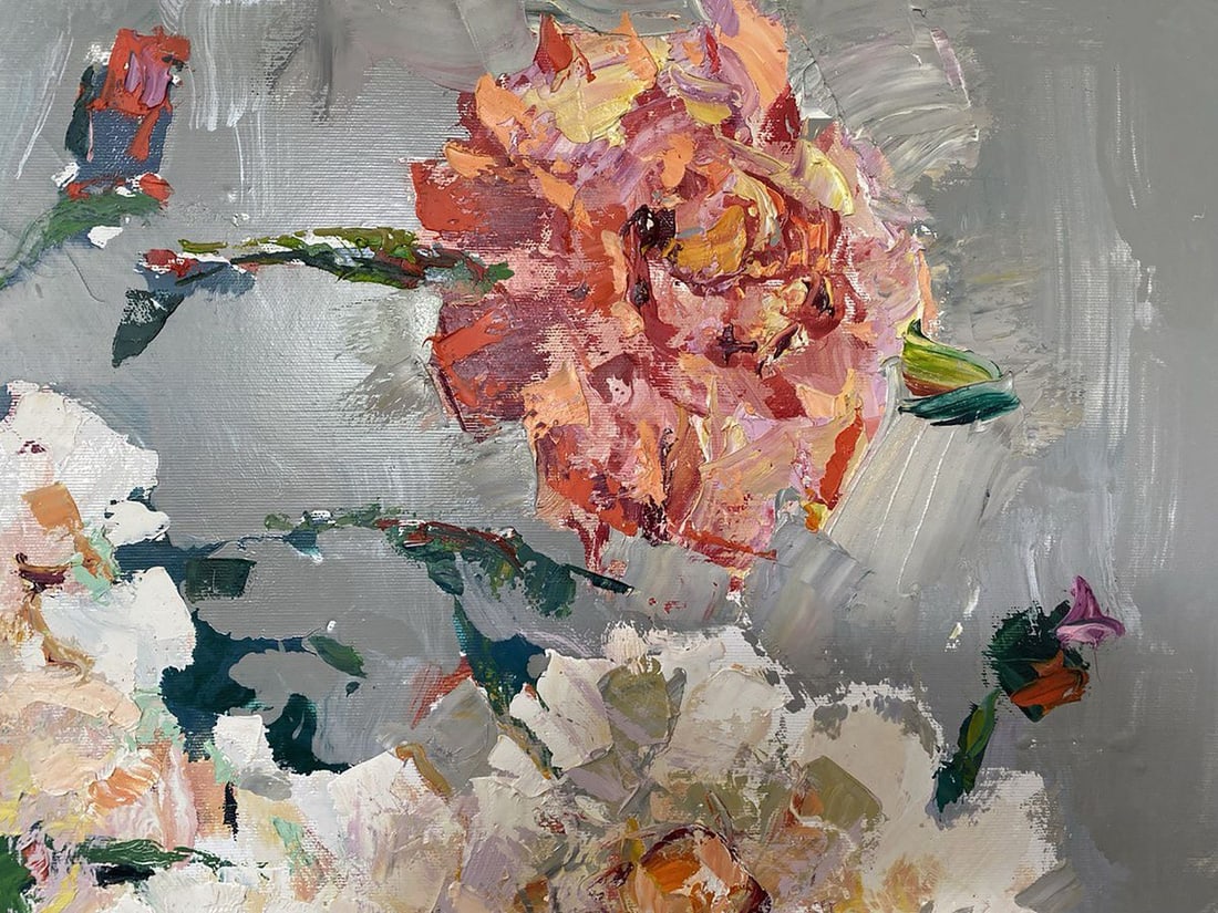 Oil painting Autumn dahlias Oksana Ivanyuk - 4